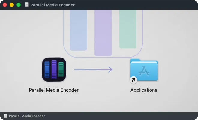 Drag Parallel Media Encoder to Applications